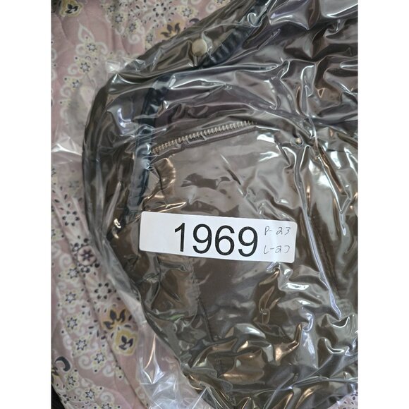 Old Navy Womens Faux Fur Collar Puffer Jacket Brown boho cottagecore warm soft - Picture 7 of 7